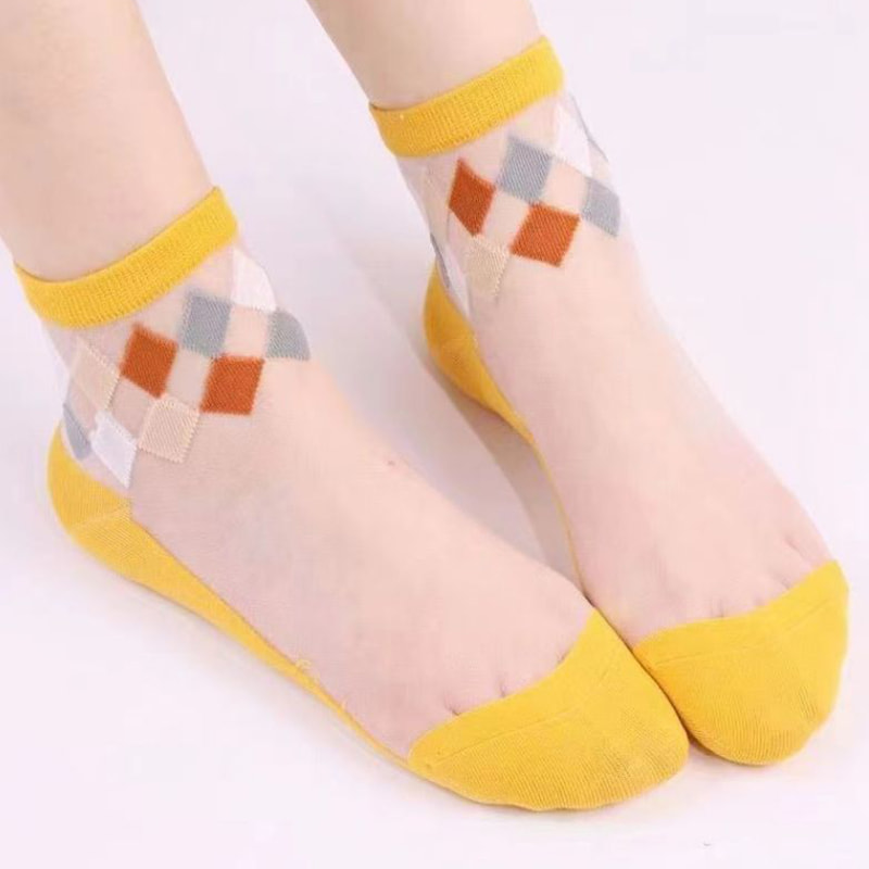 Tag -init manipis na baso ng stock ng mga bata sexy cotton bottom socks