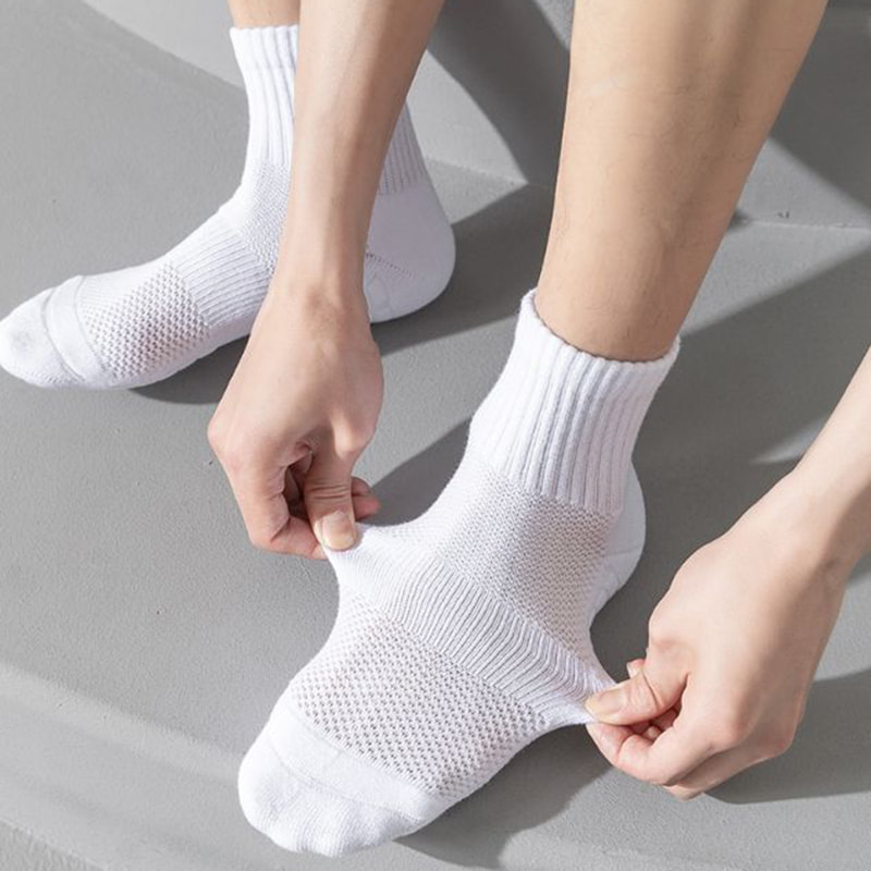 Socks Men's Spring at Autumn Towel Bottom Sports Cotton Socks Professional Running Socks