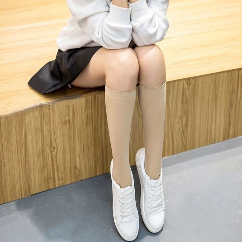 Velvet Manipis na Tag -init JK Kababaihan ng Kababaihan Long Tube Socks Calf Socks Velvet Manipis na Tag -init JK Kababaihan ng Kababaihan Long Tube Socks Calf Socks