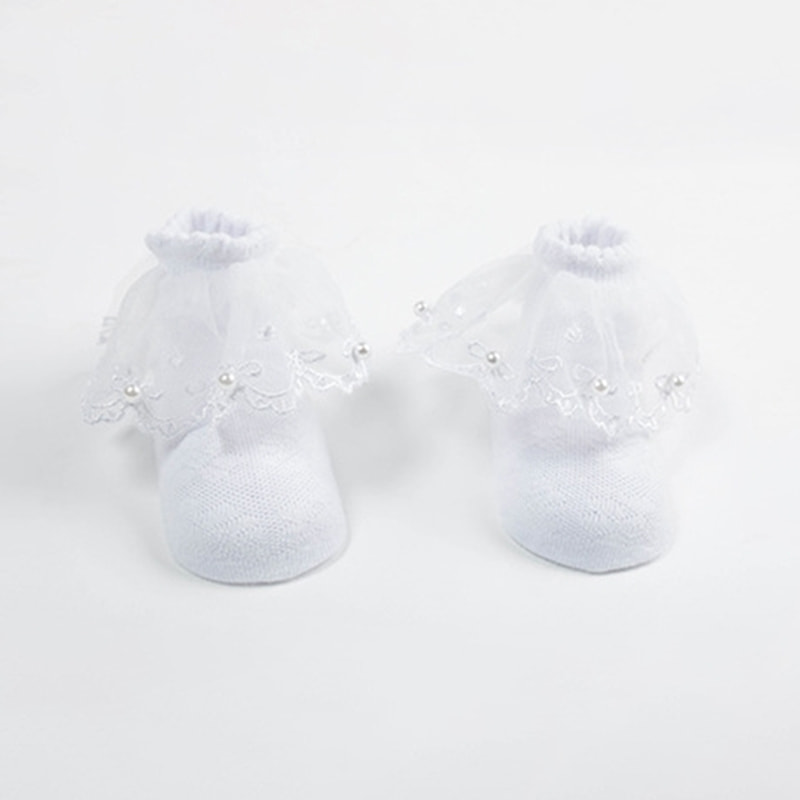 Mesh pearl lace lace medyas cotton girls 'bow baby manipis na maikling medyas Mesh pearl lace lace medyas cotton girls 'bow baby manipis na maikling medyas